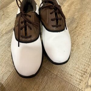 FootJoy White and Brown Oxfords golf shoes size 4mx